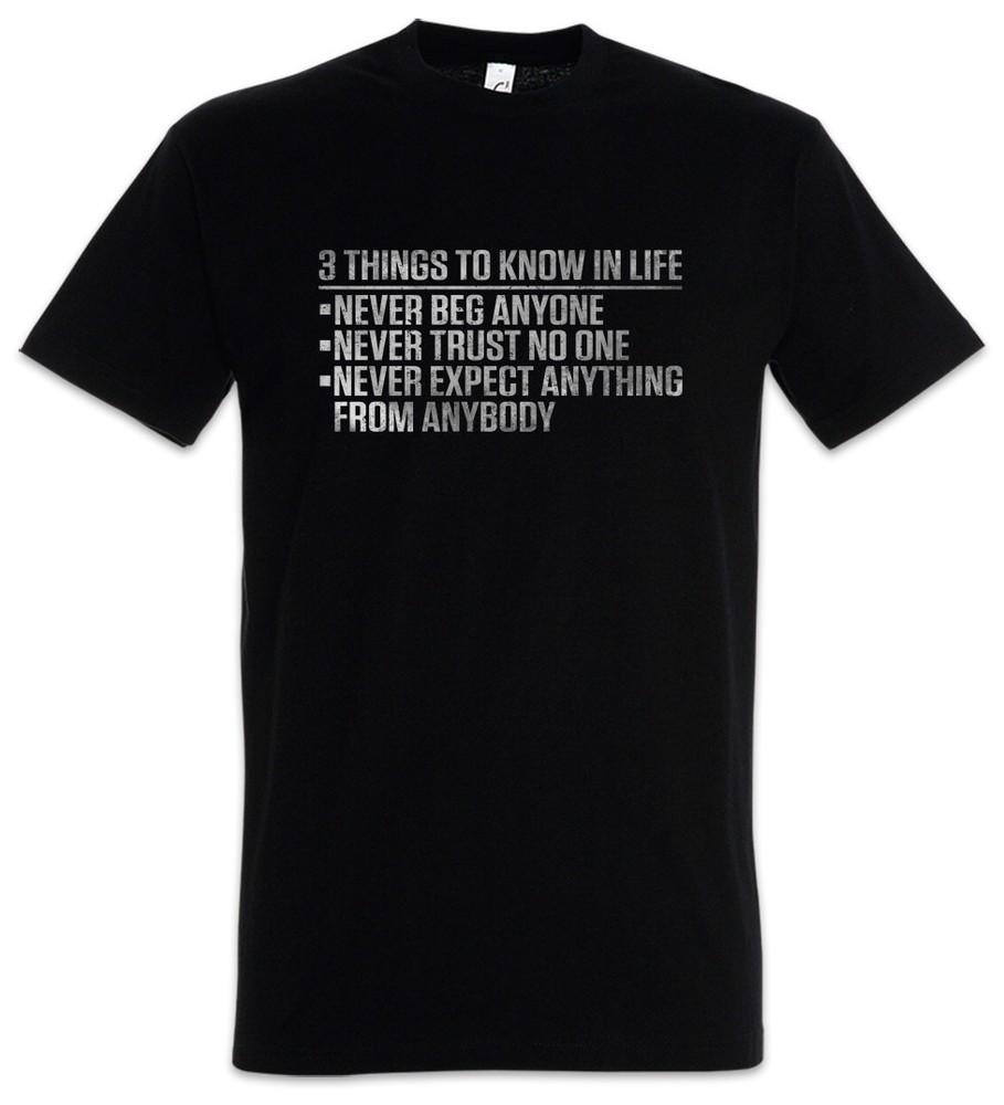 

3 Things To Know In Life T-Shirt Scarface Tony Movie Quote Fun Montana XL
