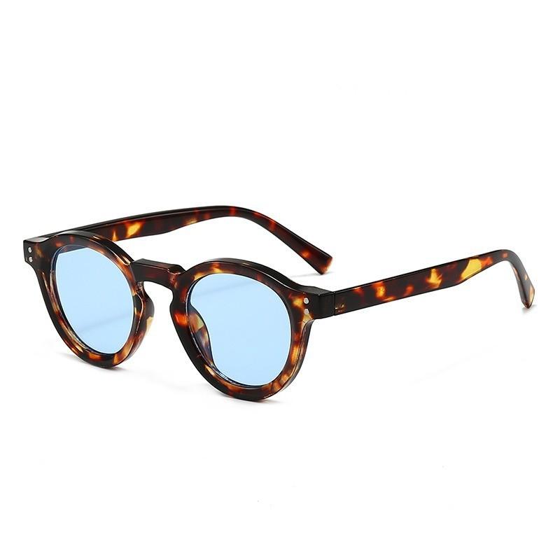 Retro Circular Style Eyewear With Uv400 Coating For Cycling And Travel Casual Fashion Accessory
