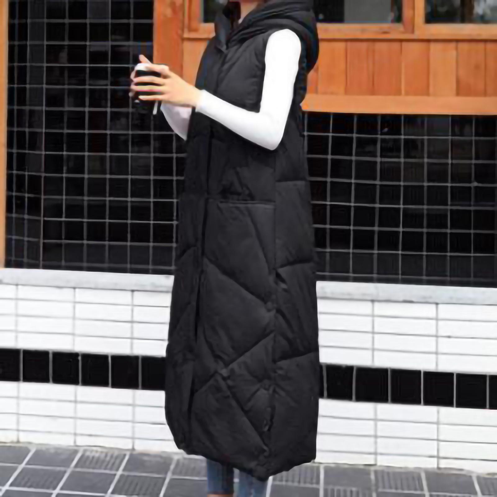 Зимняя модная женская удлиненная и утолщенная пуховая хлопковая куртка средней длины — фото 9