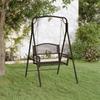 Swing - 124 Cm - Black - Steel - 110 Kg Per Seat