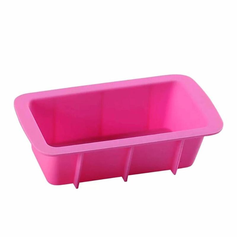 Silicone Mold Rectangle Shape Soap Mold Muffin Case Candy Jelly Ice Cake Silicone Silicone Cake Tool Chocolate Mold