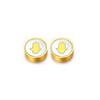 5Pcs Stainless Steel 9mm Round Gold Color Shell Crsoo Moon Charms Beads for DIY Women Necklace Jewelry Making Bracelet Supplies