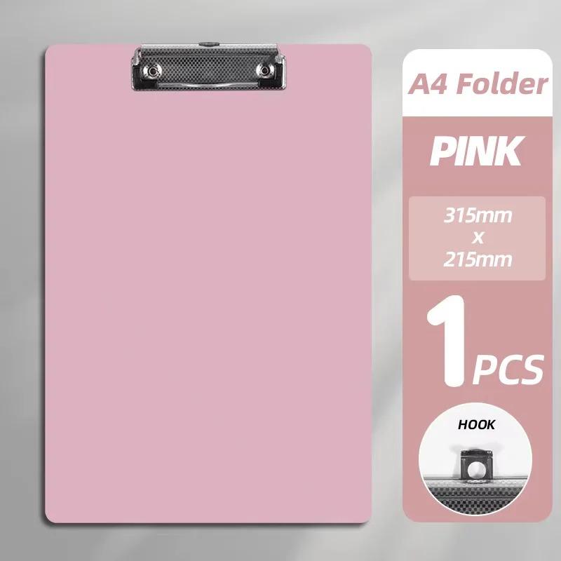 

Папка-менеджер A4 Простой водонепроницаемый пластиковый планшет A4 Деловые школьные папки для учебы Канцелярские товары Офисные принадлежности розовый