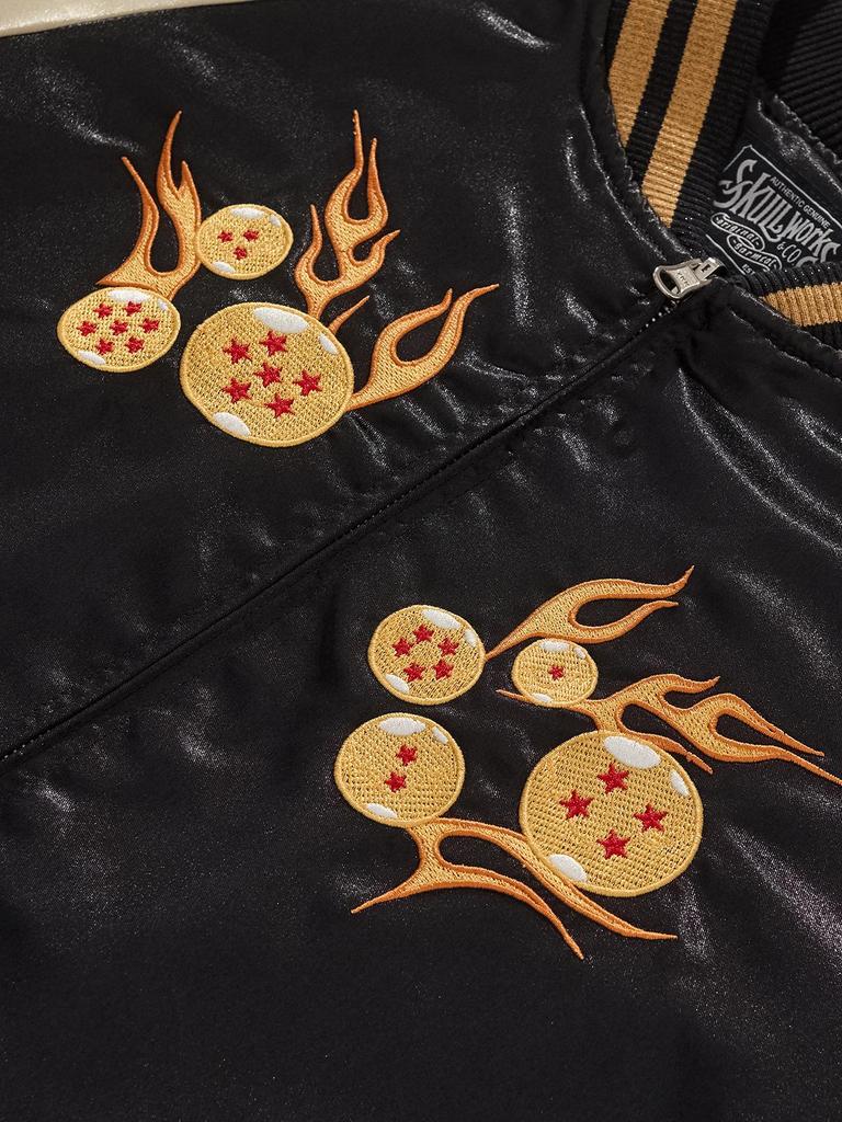 Huaxia Junpin Men's Dragon Ball Embroidered Baseball Jacket - Chinese Style Casual Outerwear A054