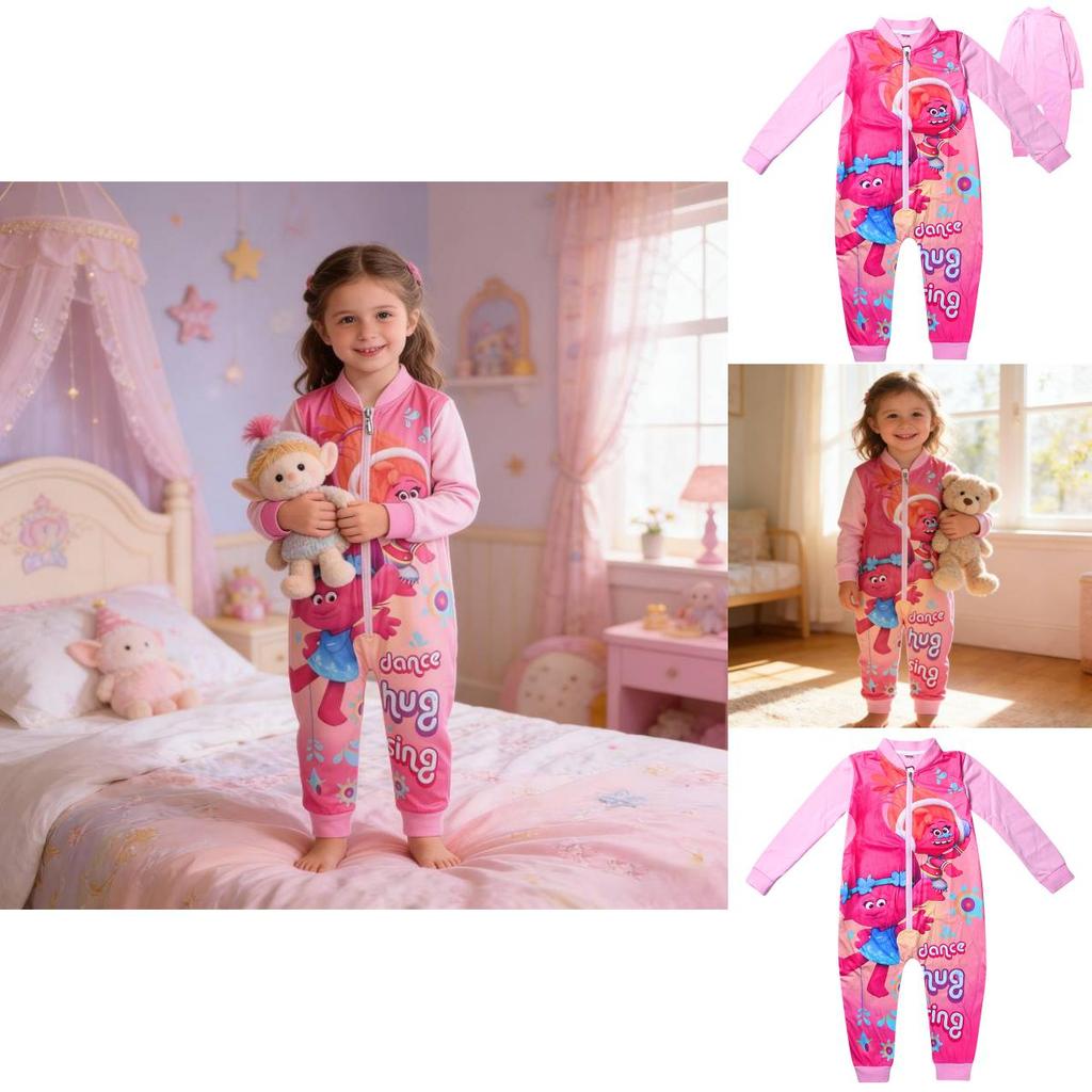 Kpop Demon Hunter Cartoon Toddler Sweater Pants Set With Cotton Blend Fabric For Kids Age 3 To 8