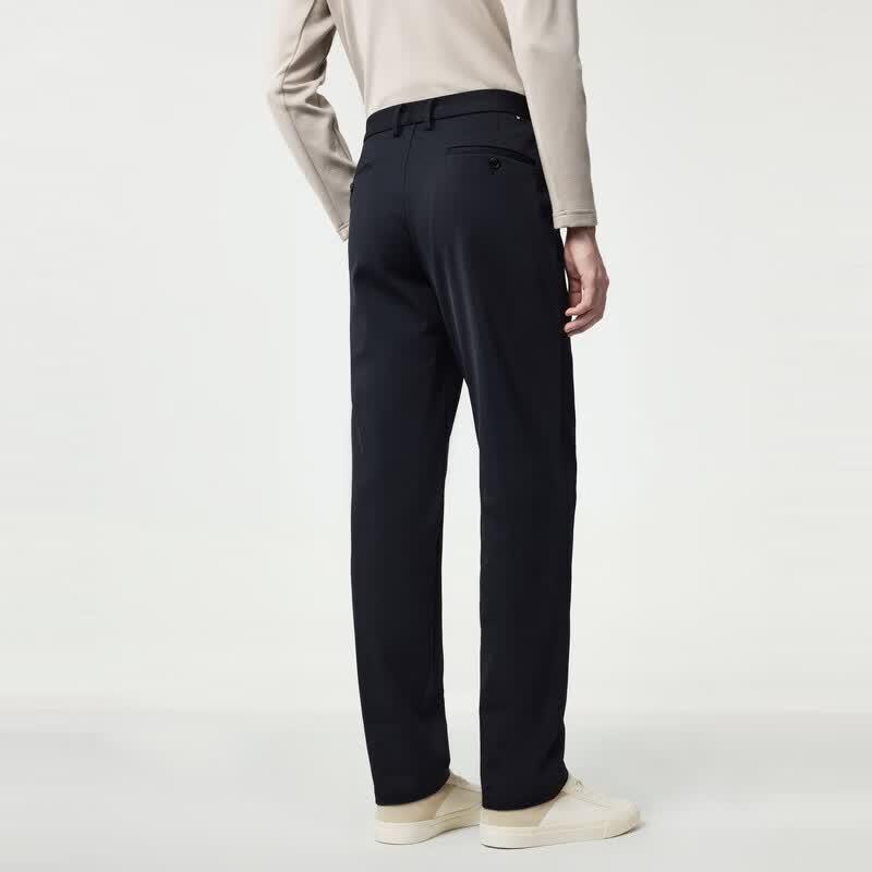 Joeone Men's High-Elastic Casual Straight-Leg Pants