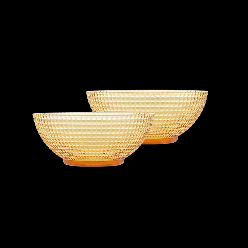 VISIONS Corning Amber Glass Bowl Set, 2-Piece