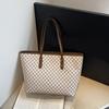 Borsa a tracolla classica vintage con stampa di lettere, grande capacità, da pendolare, da donna, in pelle PU, da ascella, a tracolla