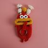 Cute Fruit Series Sausage Mouth Doll Crochet Keychains Custom Knitting Bag For Car Keys Holder Funny Doll Bag For Keys Storage
