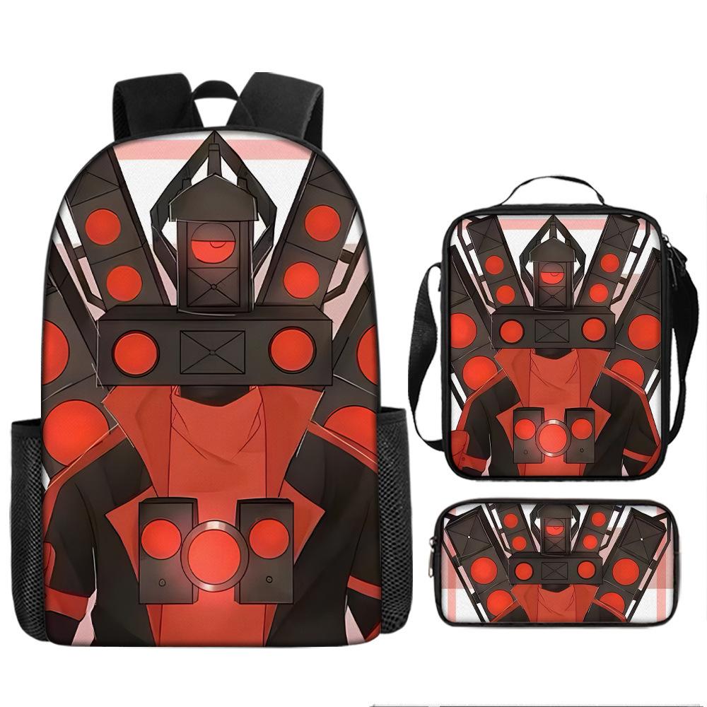 Cartoon Student Bag Skibidi Toilet Man Vs Monitor Man Elementary School Children Backpack