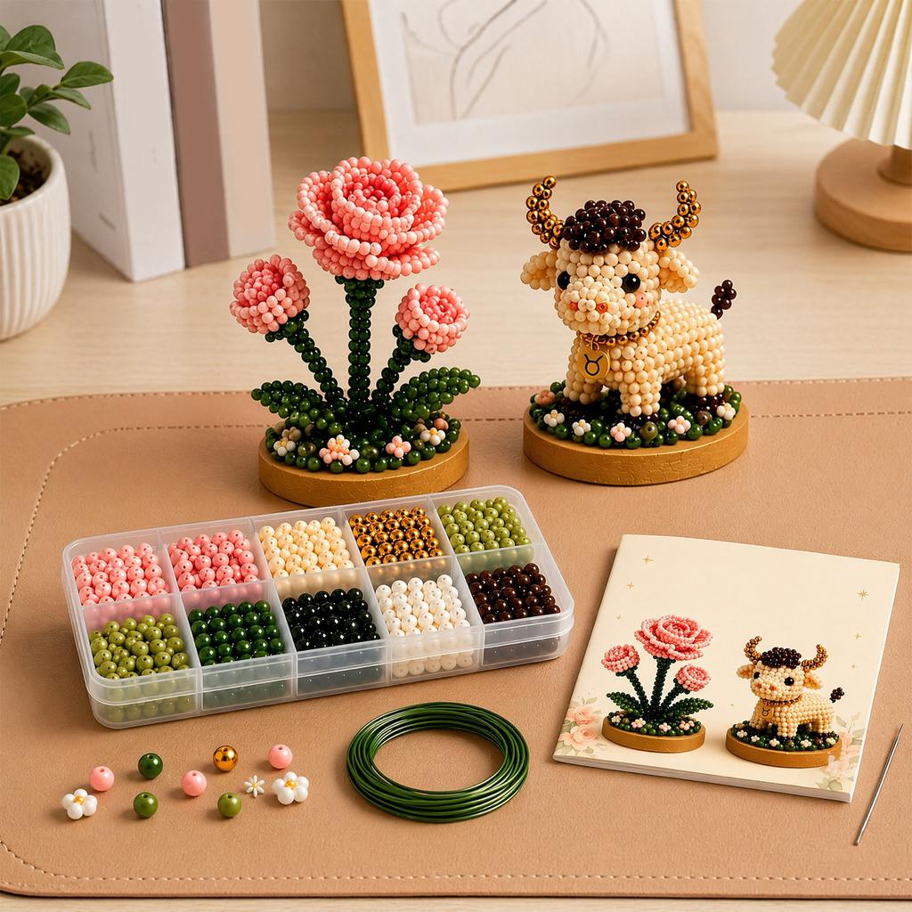 Teen Bead Craft Project 12 Zodiac Signs Kit DIY Beaded Garden 3D