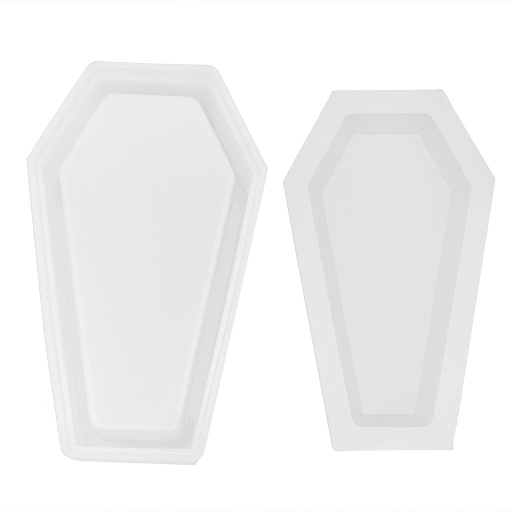 Silicone Mold Coffin Zombie Dark Mirror Vampire Storage Box Epoxy Mold for DIY HandMake