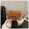 Trend splicing contrasting colors women's fashion 2025 simple summer chain design shoulder crossbody small square bag