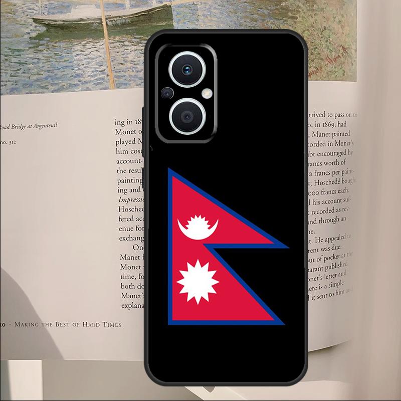 Nepal Flag Cover For OPPO Reno 7 8 Lite 11F 12F 13F 14F 10 11 12 13 14 Pro OPPO Find X6 X8 X9 Pro Case