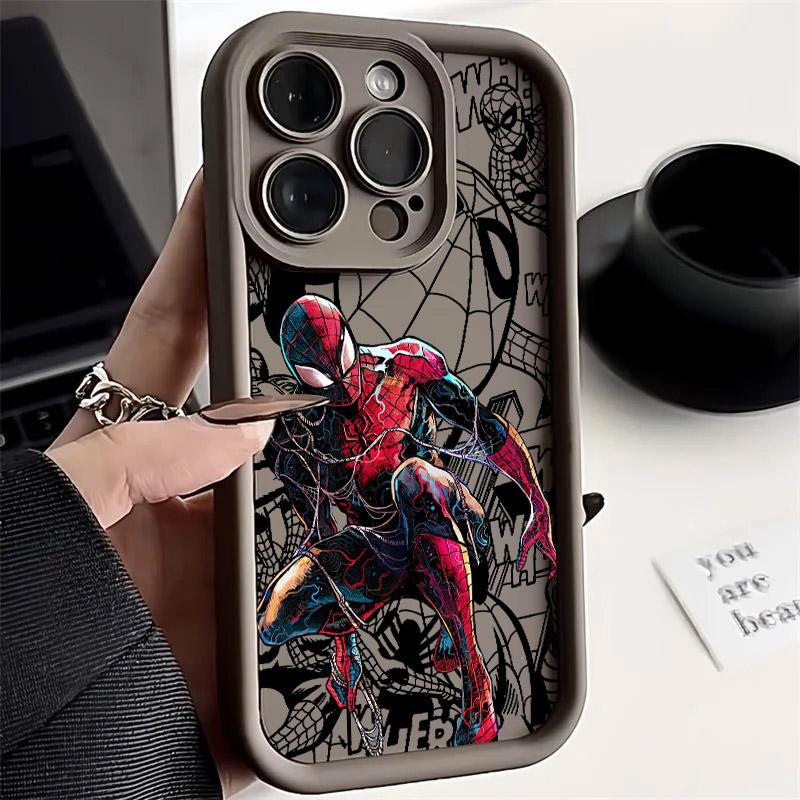 Marvel Spider Man Cool Spiderman Phone Case For iPhone 17E 11 12 13 14 15 16 17 Pro Max Fundas 17 Air Plus 16e 13Mini Back Cover