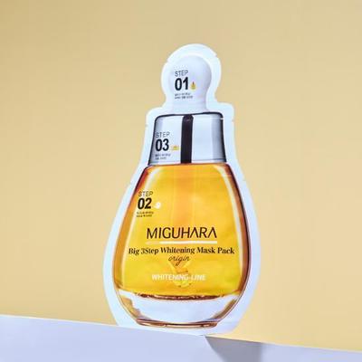 Miguhara Big 3 Step Whitening Mask Pack Origin 1 Blatt