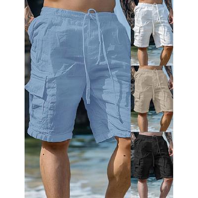 Summer Men'S Work Shorts Multi-Pocket Drawstring Pants Men'S Beach Shorts Men'S