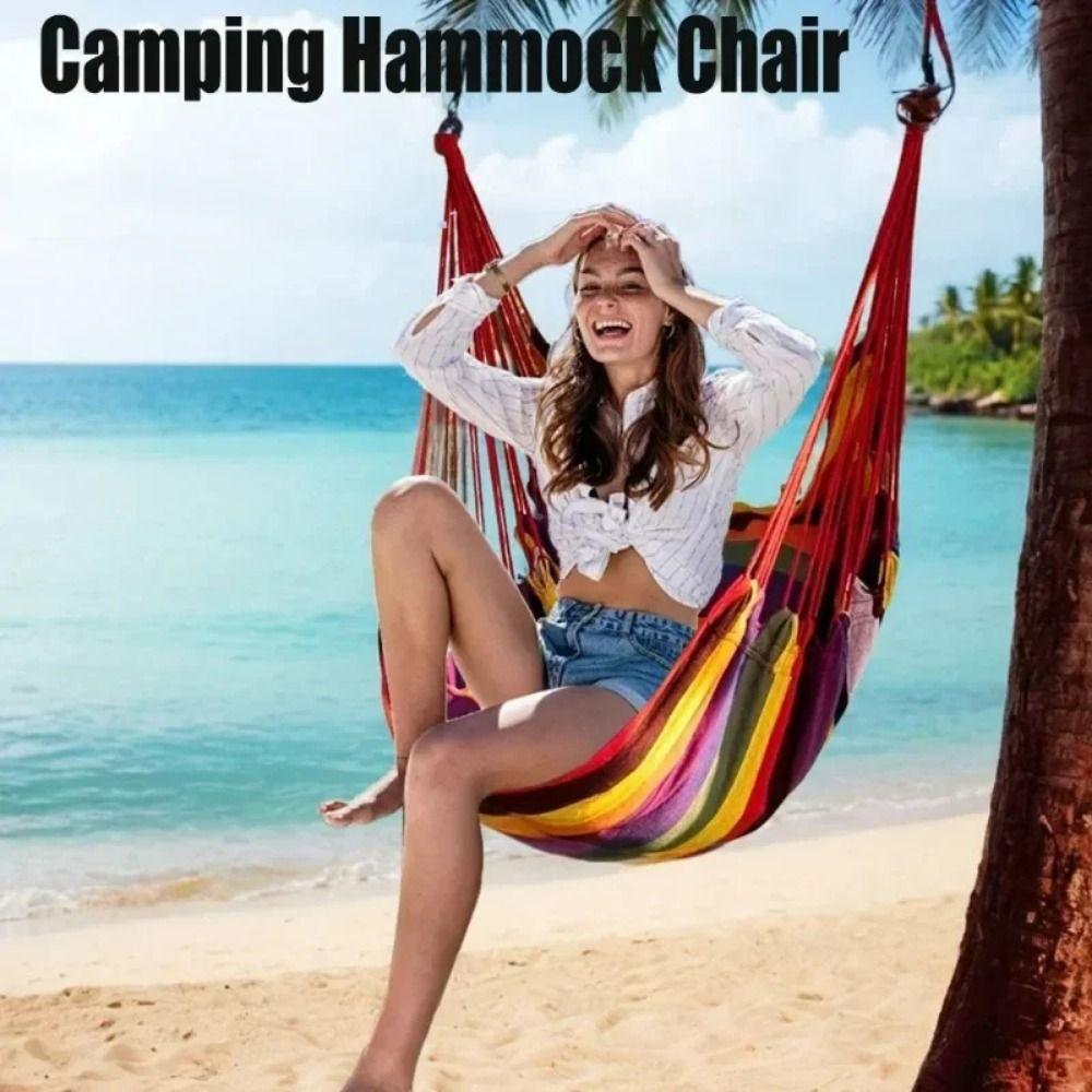 Comfortable Dormitory Hammock Chair Thicken Outdoor Hanging Chair  Patio Relaxation