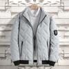 Cotton-padded Men's Autumn and Winter Coat Men's Korean Version Thickened Warm Cotton Jacket Stand Collar Men's Coat Thickened Winter Jacket