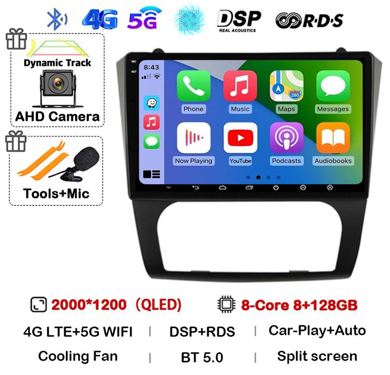 Android 14 Carplay+Auto WIFI+4G BT Car Radio Stereo For Nissan Altima Teana 2008 2009 2010 2011 2012 Multimedia Video Player GPS