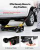 Low Profile Floor Jack, 3 Ton Capacity, Steel Racing Floor Jack with Single Piston Quick Lift Pump, Hydraulic Trolley Car Lift for Sports Cars,