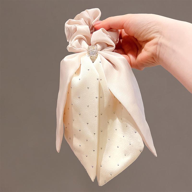 

Корейская атласная резинка для волос со стразами - Девичья резинка для волос для хвостика, эластичная лента