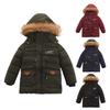 Winter Boys Padded Jacket Children's Thick Down Mid Length Velvet Jacket