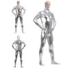 Alien Cosplay Silver Extra Large XXL Suitable for height Stretchy Full Body Tights Adult Halloween Stage Costume [deaizaka.biz] 180-190cm