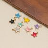 20pcs Stainless Steel Enamel Star Women Girls Cute Bracelet Decoration Summer Necklace Charms DIY Jewelry Accessories Making