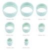8pcs/set Round Light Green Wave Round Double-sided Cookie Cutters for Kitchen Cookie Tools Baking Pastry Tools for Home Pastries