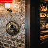 Wooden Sign with Bear & Beer Barrel Pattern - Unique Wall Pediments - Ideal for Front Door, Yard, Wall Decor