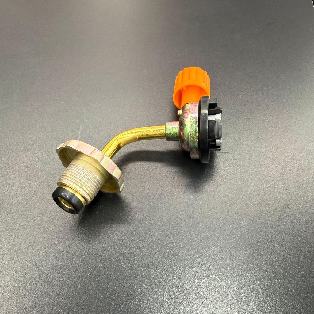 Outdoor cassette stove gas adapter for charging valve to gas tank, perfect for mountain tank charging.