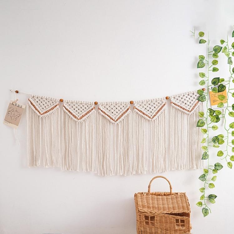 Macrame Wall Hanging Tapestry Hand-Woven Curtain for Home Bedroom Decoration