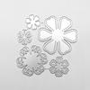 6-Petal Florals 5 In 1 Flowers Embossing Knife Die Metal Cutting Dies for DIY Scrapbook Paper Cards Embossed Decor Craft