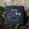 Personalized Pet Memorial Gift Custom Pet Memorial Garden Stone Slate Engraved Garden Slate with Dog Name Dog Loss Gifts
