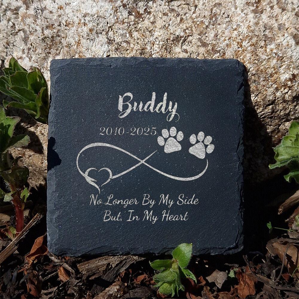 Personalized Pet Memorial Gift Custom Pet Memorial Garden Stone Slate Engraved Garden Slate with Dog Name Dog Loss Gifts