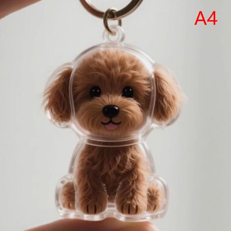 Dog Hair Storage Cute Pendant Keychain Bag Pendant Couple Car Key Chains Jewelry Souvenir Collection Gift Decoration Accessories