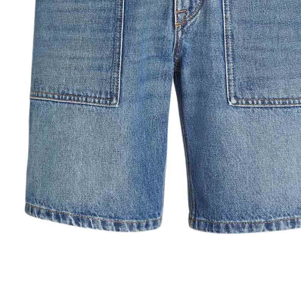 Fendi Ff Plaque Denim Shorts FLP358AS02F0RBB