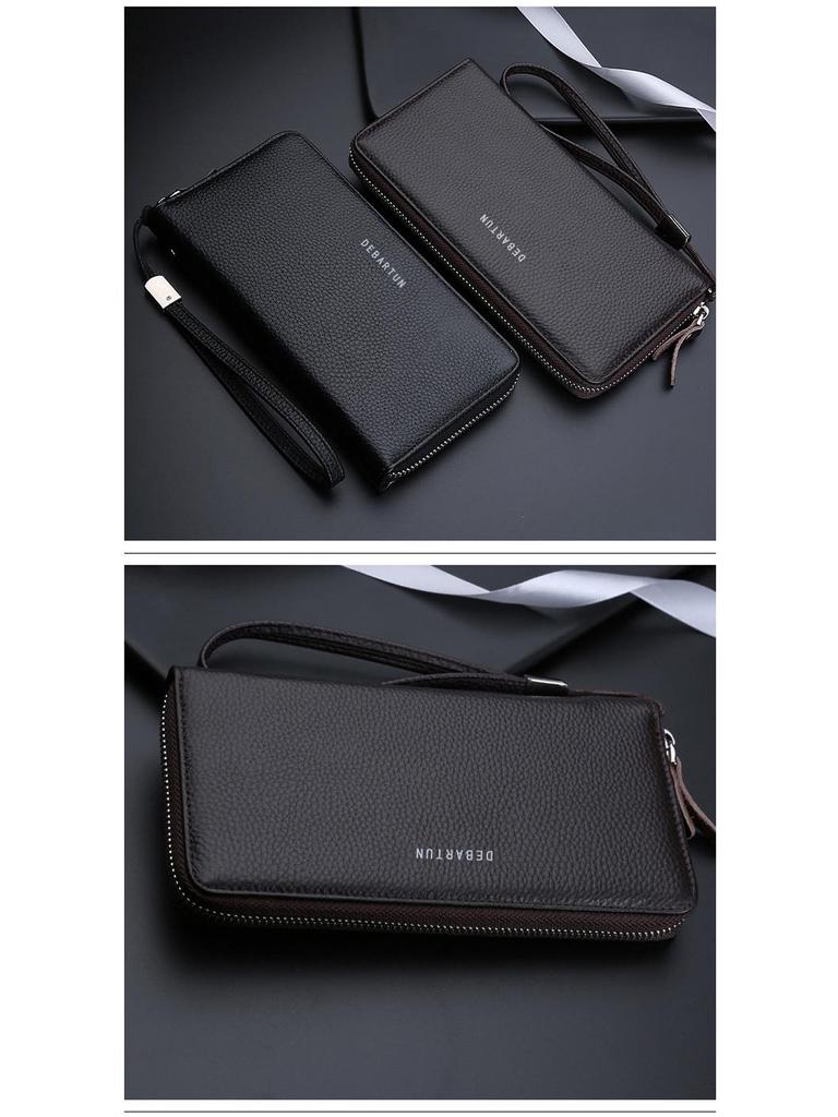 Men's Leather Business Clutch Wallet