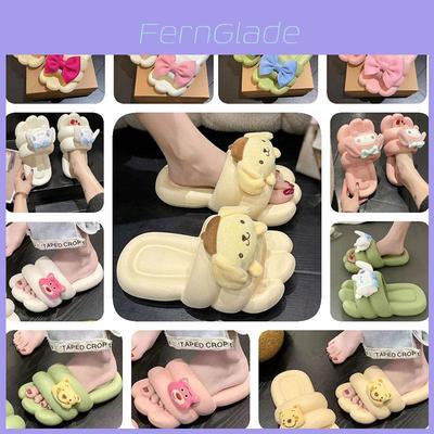 Cute Cartoon Summer Slippers For Women Yugi Dog, Bouding Dog, And Strawberry Bear In Various Colors
