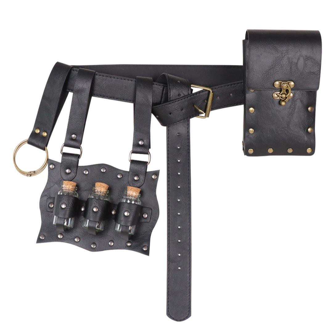 

Середньовічна алхімія Шкіряна пляшка для зілля Поясна сумка - Фентезі поясна сумка Аксесуар