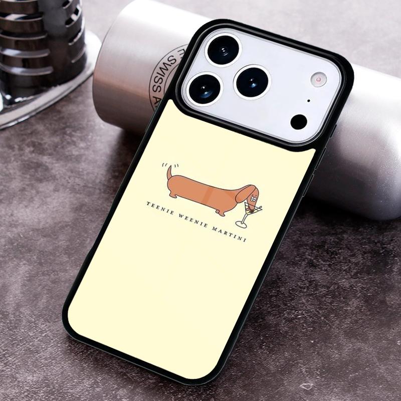 

Cartoon Dachshund Sausage Dog Phone Case For iPhone 17 16 15 14 13 12 11 Pro Max Plus 17Air Soft Silicone Cover iPhone 13