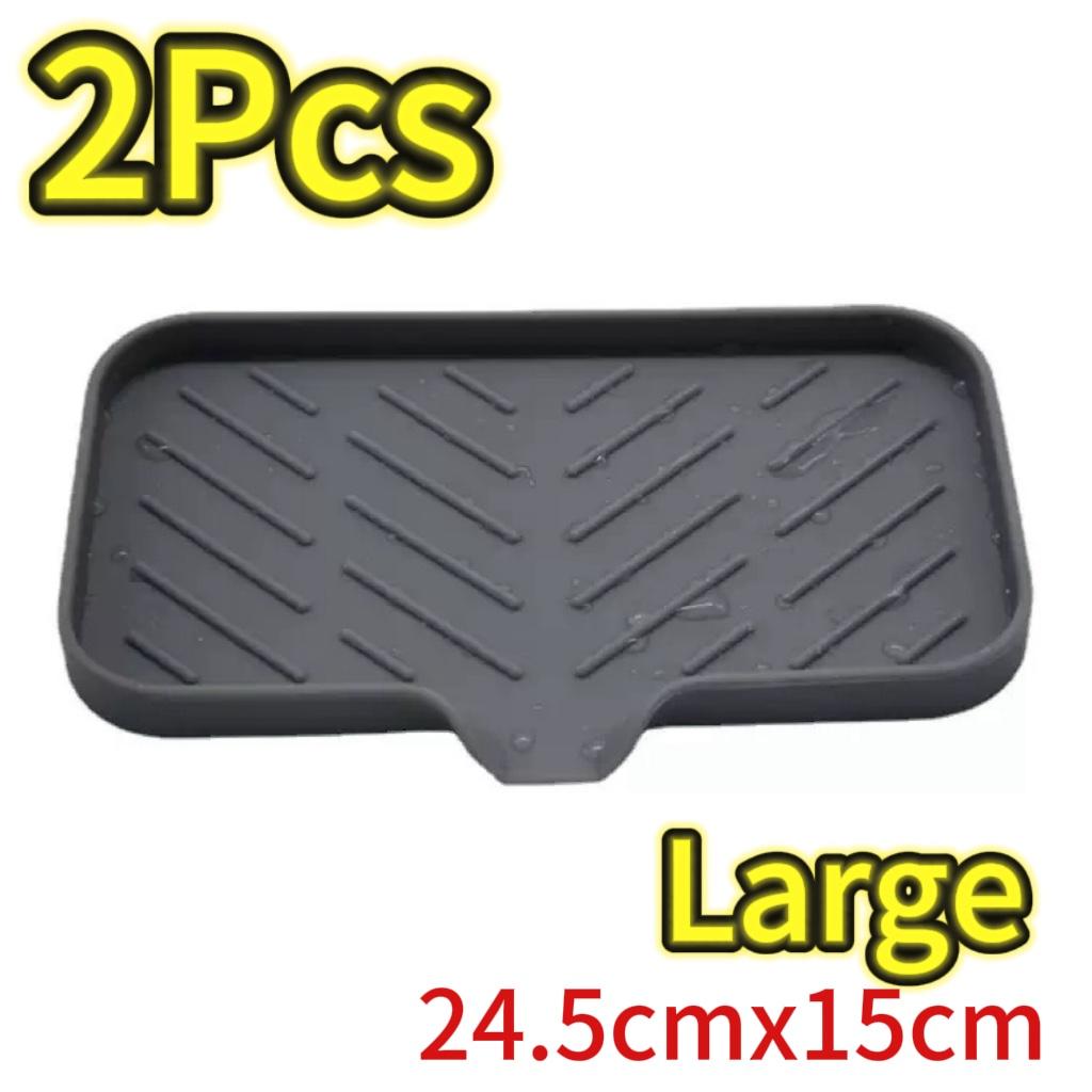 Sink Silicone Tray With drain Soap Sponge Storage Holder Countertop Sink Scrubber Brush Storage Rack Kitchen Organizer