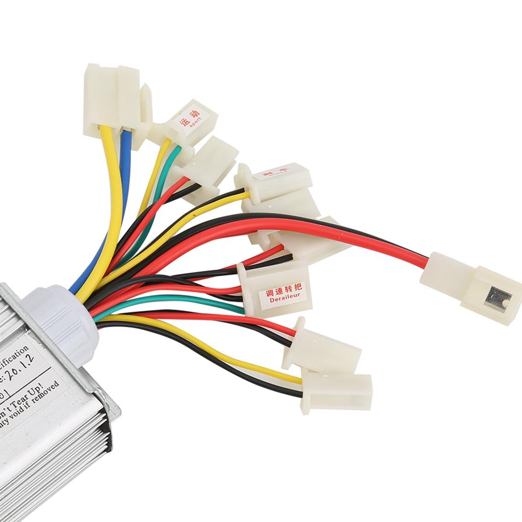 36V1000W Brush E Bike Controller and Multifunction Thumb Throttle Grip Set with Lock Electric Quantity Display