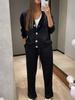 New Arrivals Women's Casual Sports Set Open-Knit Top Outfit
