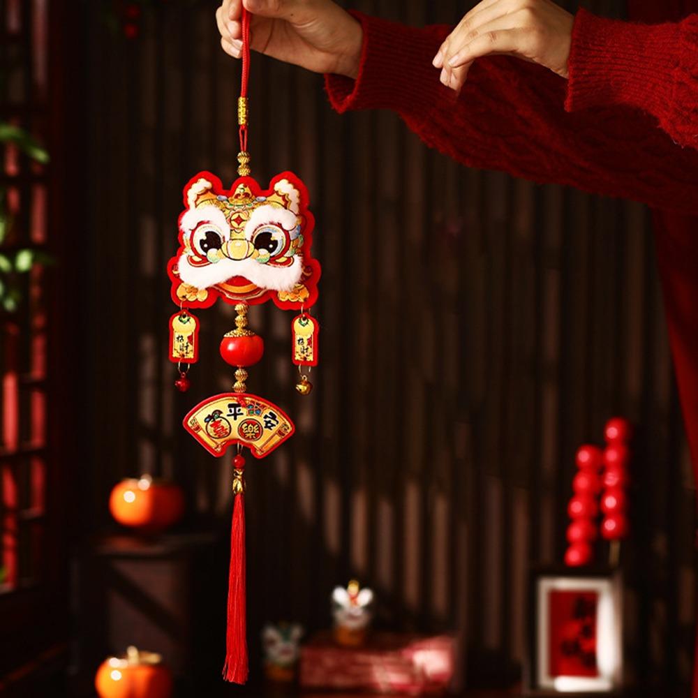 

New 2026 New Year Pendant Red Lucky Flower Pendant Year of the Horse Entrance Door Decor Festive Atmosphere