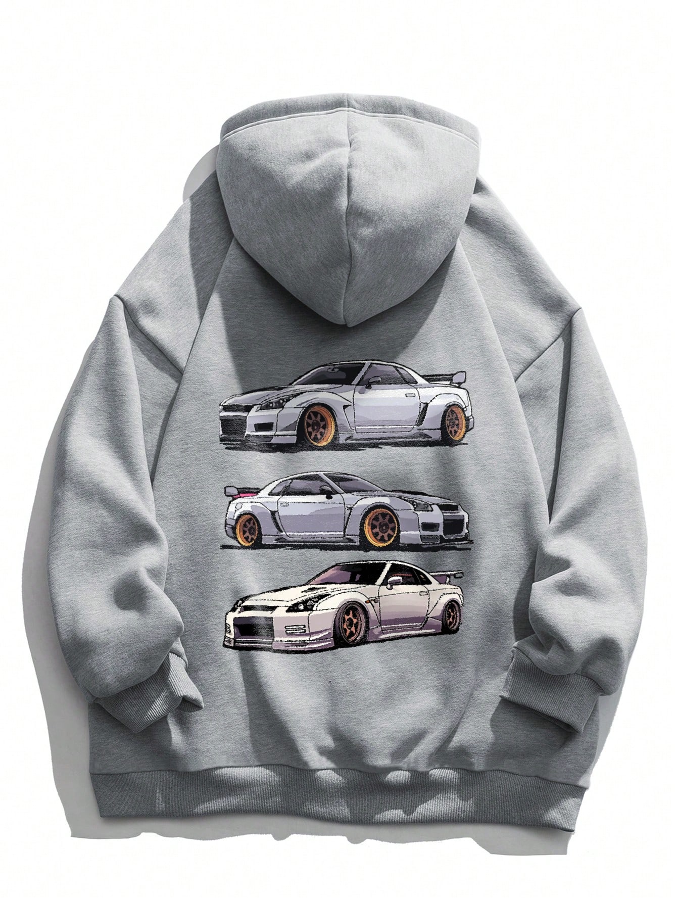 

Autumn and Winter Casual Loose Pullover Sweatshirt Fashion Sweatshirt Long Sleeve Men s Car Printed Drawstring Hoodie S-3XL 3XL