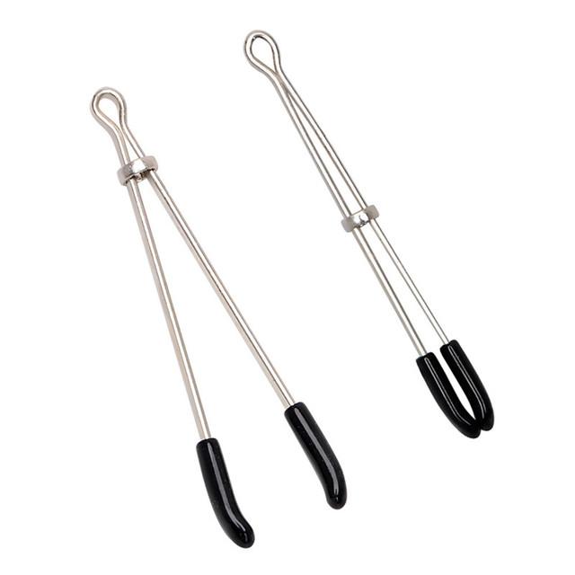 1 Pair Stainless steel Metal Nipple Clamps breast Clips BDSM restraints Adult Games toys For Couples Flirt sex Toys For