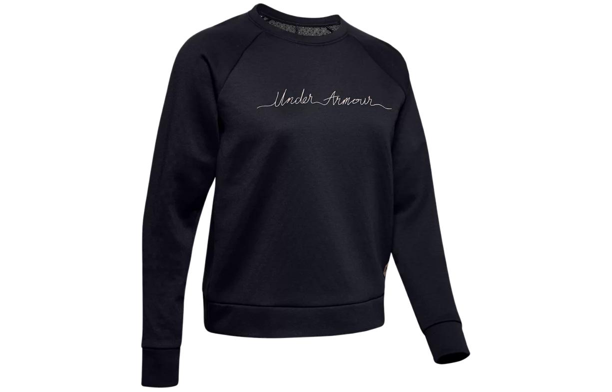 Under Armour Recovery Script Sweatshirt Women s Black 1344169-001 S
