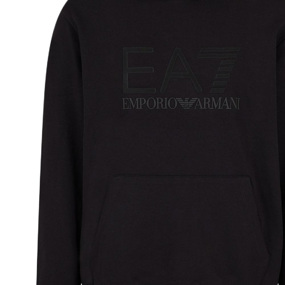 Emporio Armani FW24 Logo Letter Print Oversized Hoodie Men Hoodies Black 6DPM22-PJUAZ-1200